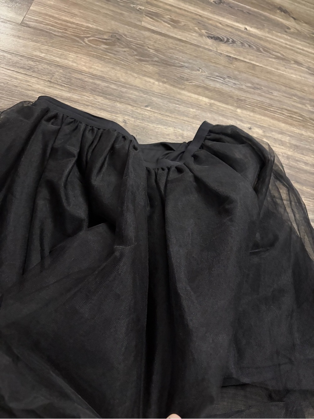 Y2K Vintage Lane Bryant Tulle Tutu Layered Balletcore Mini Skirt (Black) 18/20 - Picture 3 of 8